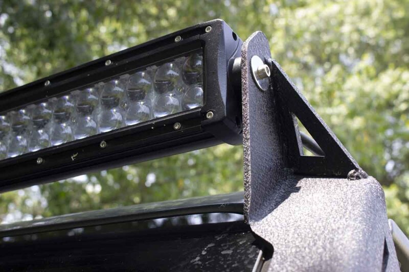 Jeep Wrangler Unlimited JLU Light Mounting Brackets - Windshield - Fishbone Offroad - Black Textured Powder Coat - `18-`27